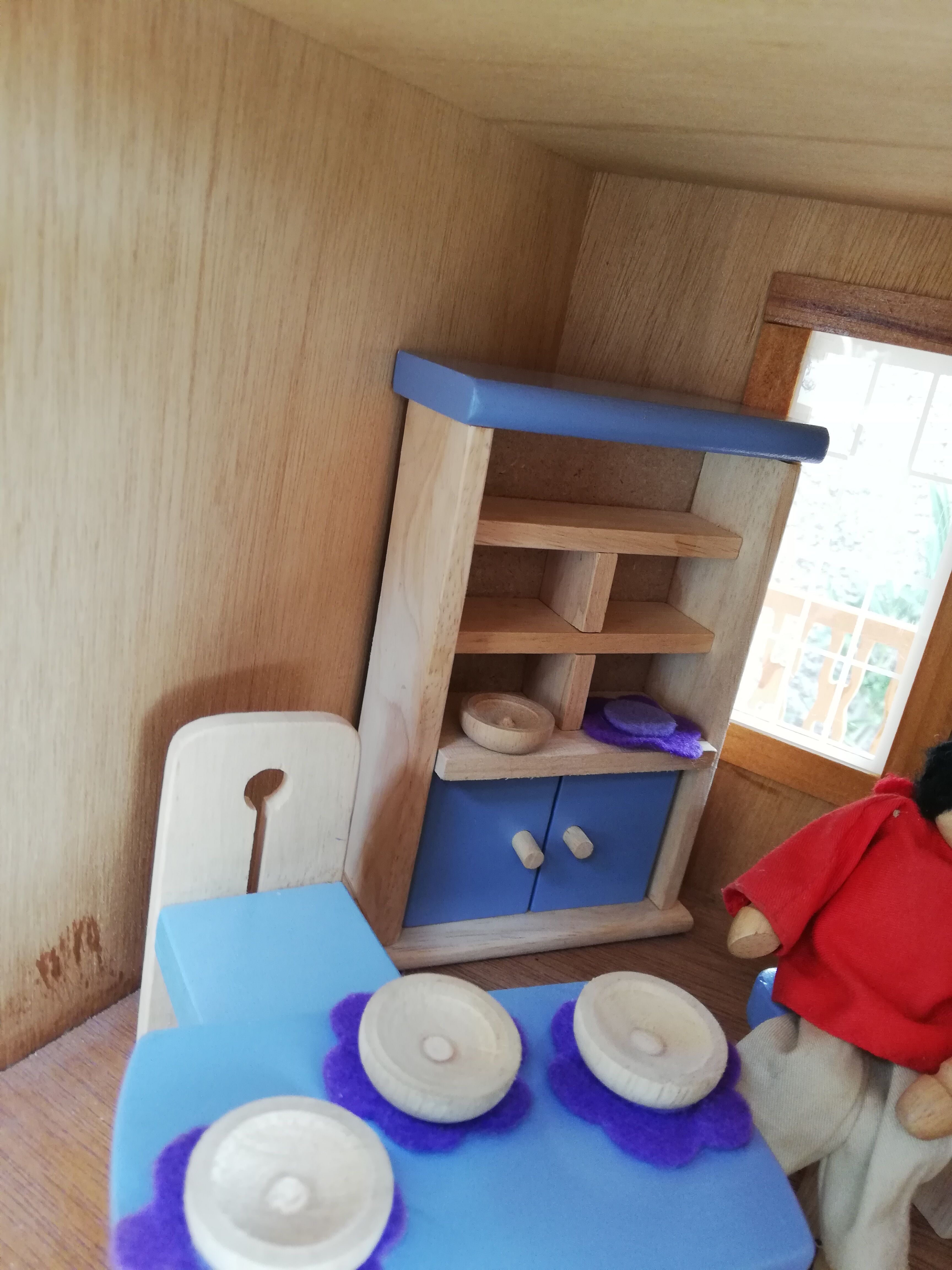 Vintage wooden dollhouse