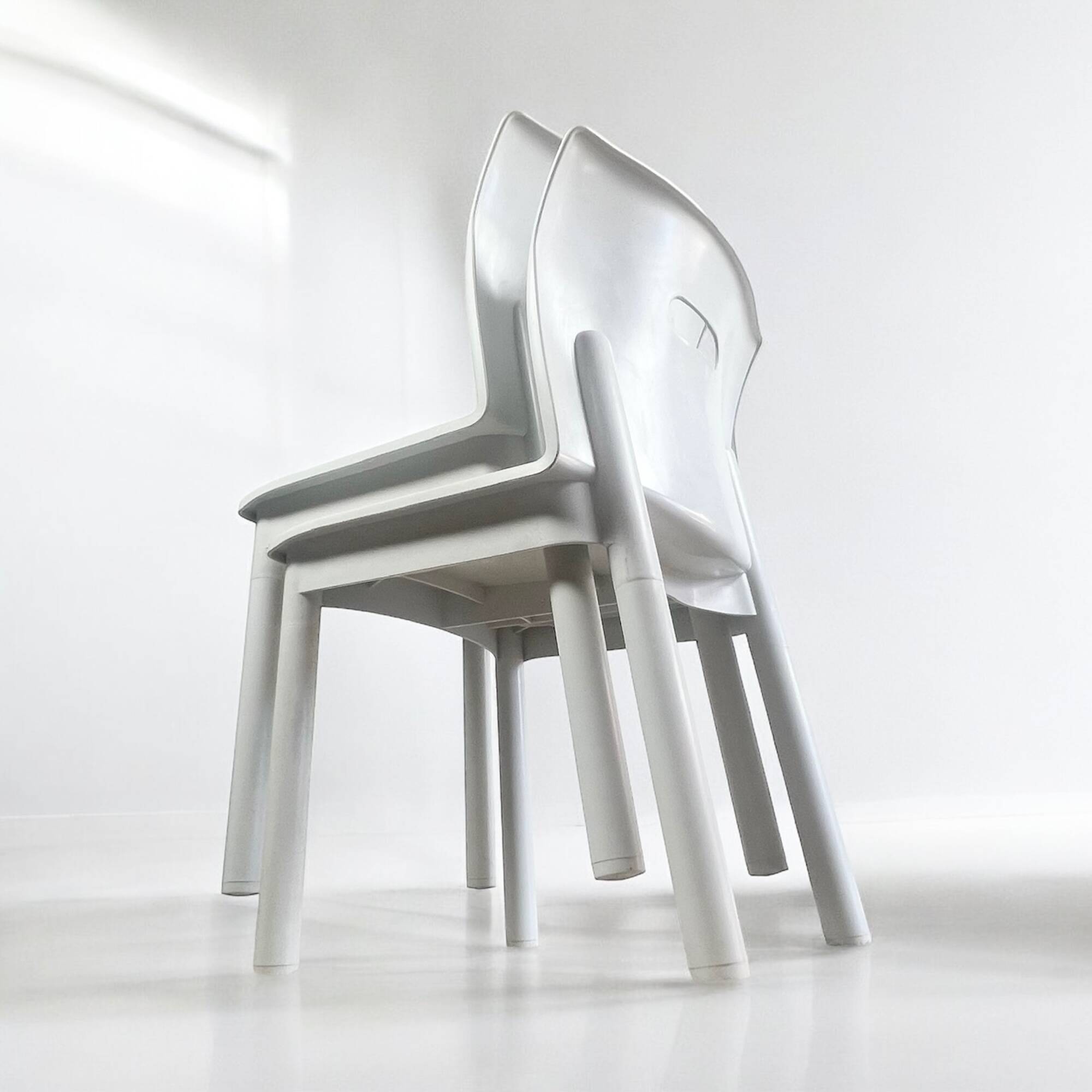 Model 4870 Dining Chairs by Anna Castelli Ferrieri for Kartell, 1980s, Set of 2