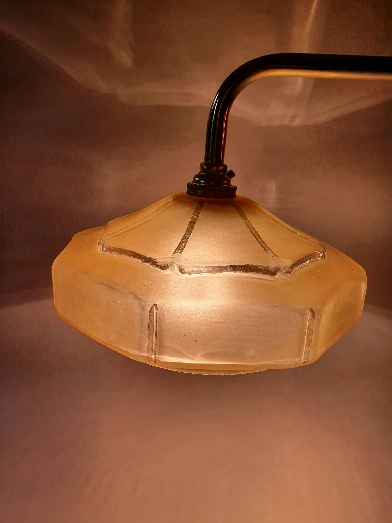 Pair of vintage 1940s Art Deco wall lights from France - newly electrified