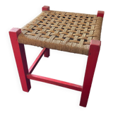 Vintahe stool in wood and rope for children