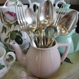 Set of 10 antique silver-plated cutlery