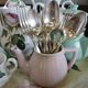 Set of 10 antique silver-plated cutlery