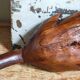 Antique XXL carved solid wood leaf cutter