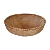 Round basket in braided folder