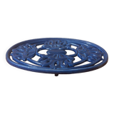 Blue enameled cast iron trivet