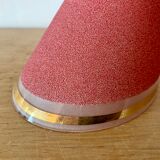 Baladeuse tulipe vintage en verre sablé rouge