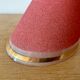 Baladeuse tulipe vintage en verre sablé rouge