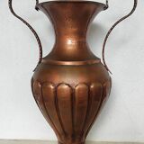 Large vintage copper amphora