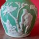 Green ceramic jug