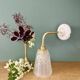 Vintage Art Deco curved tulip wall light - Degué