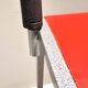 Ettore Sottsass style Red Vintage Side Chair, Laminate & Metal, Italy, 1980