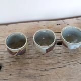 Series of 5 vintage stoneware cups