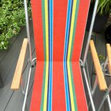 Pair of vintage folding camping chairs