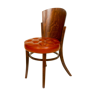 Chair upholstered leather seat