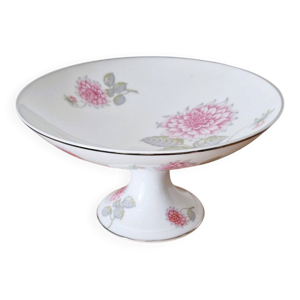 Coupe à fruits porcelaine - blanc motif