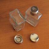 Lot de 2 anciens flacons de voyage