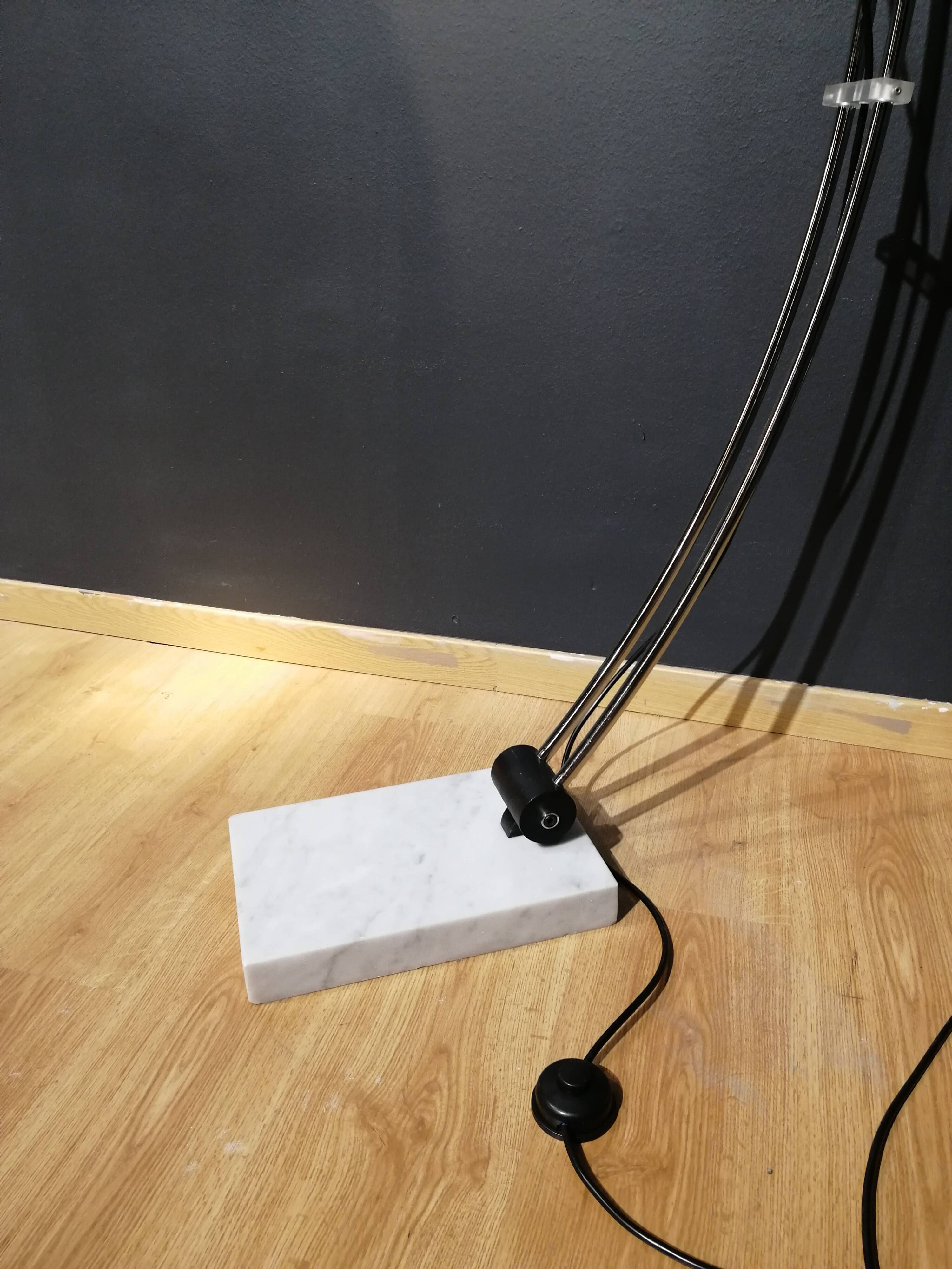 Arc floor lamp with marble foot, 60s