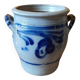Blue and grey glazed stoneware pot from Alsace