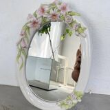 Italian style ceramic flower mirror