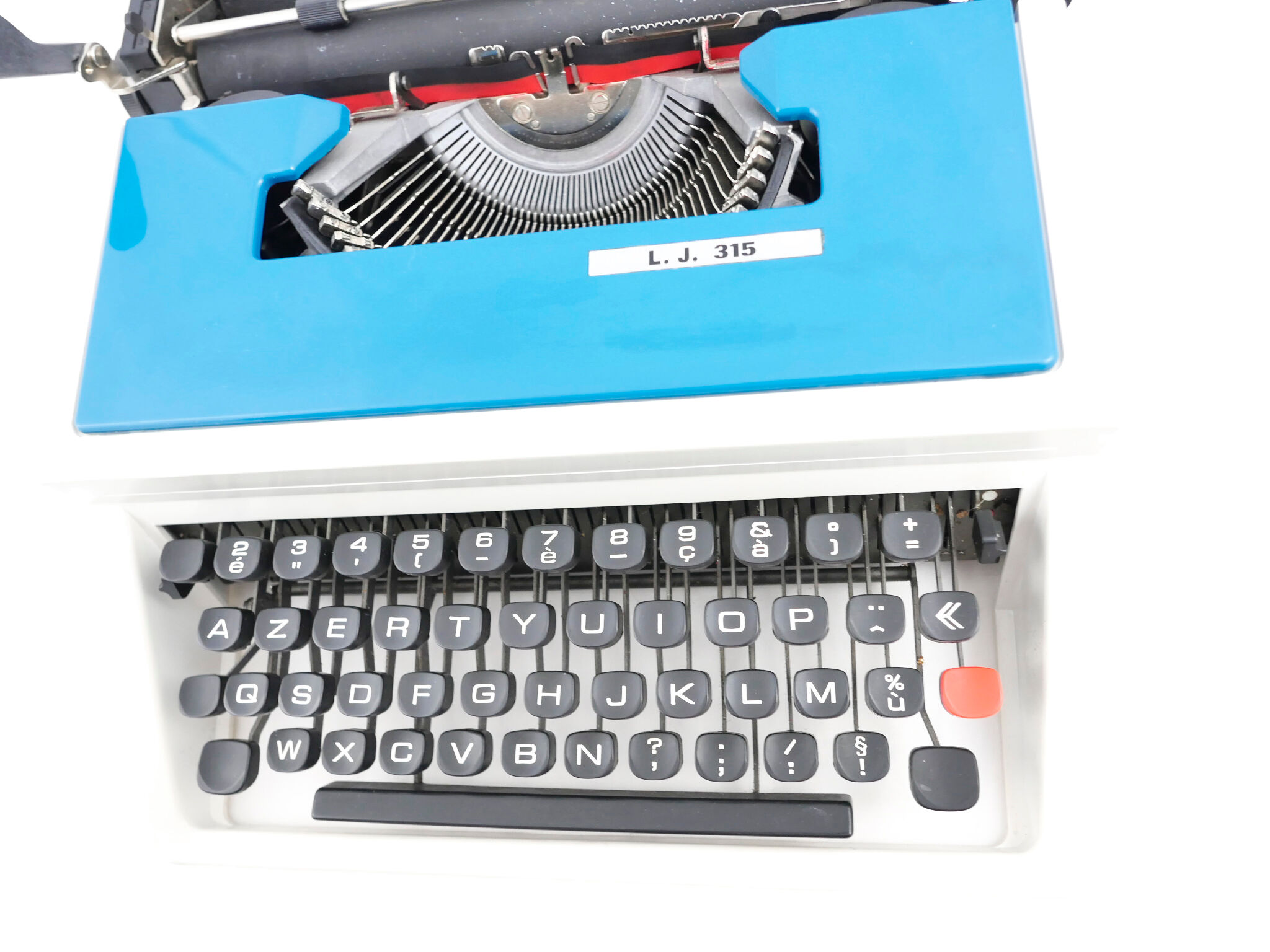 Underwood 315 vintage blue typewriter