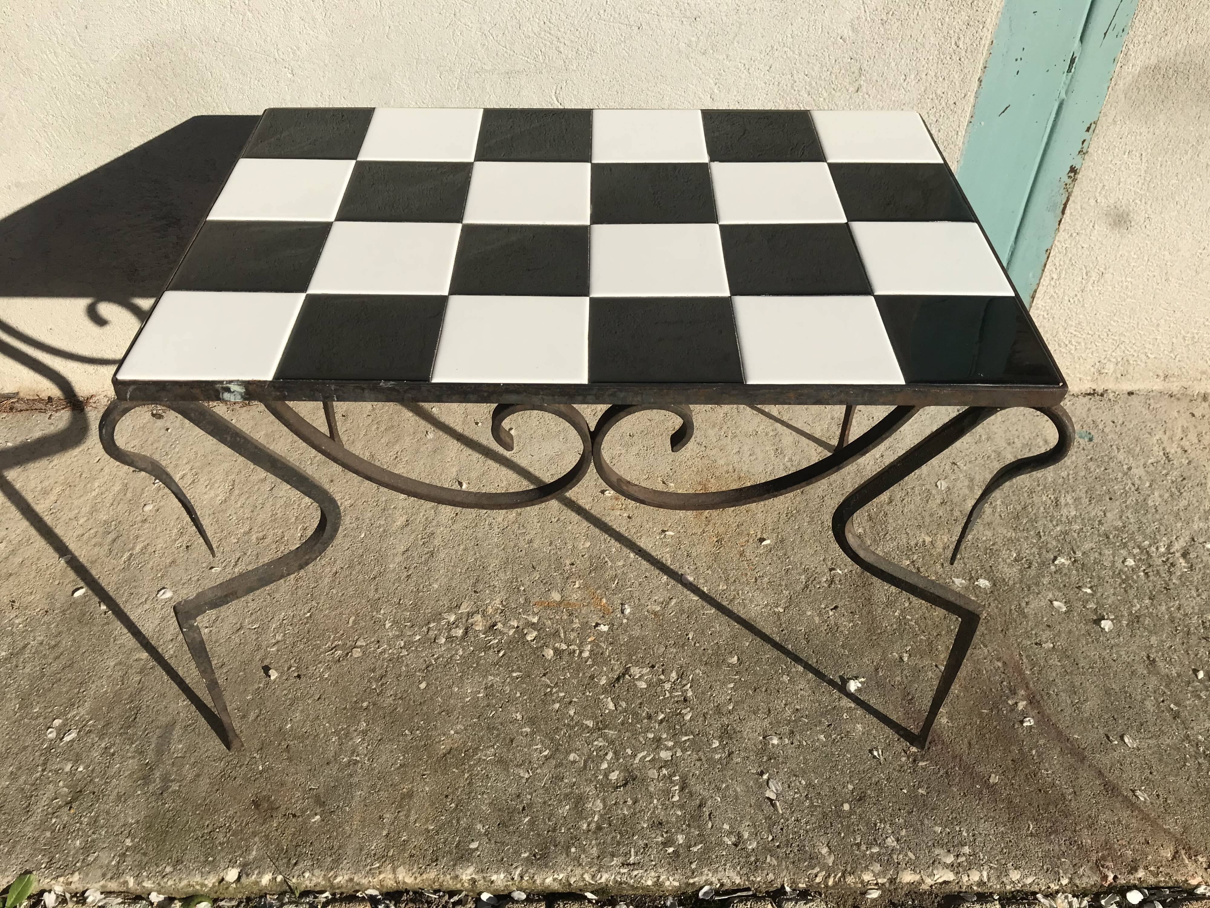 Wrought iron coffee table