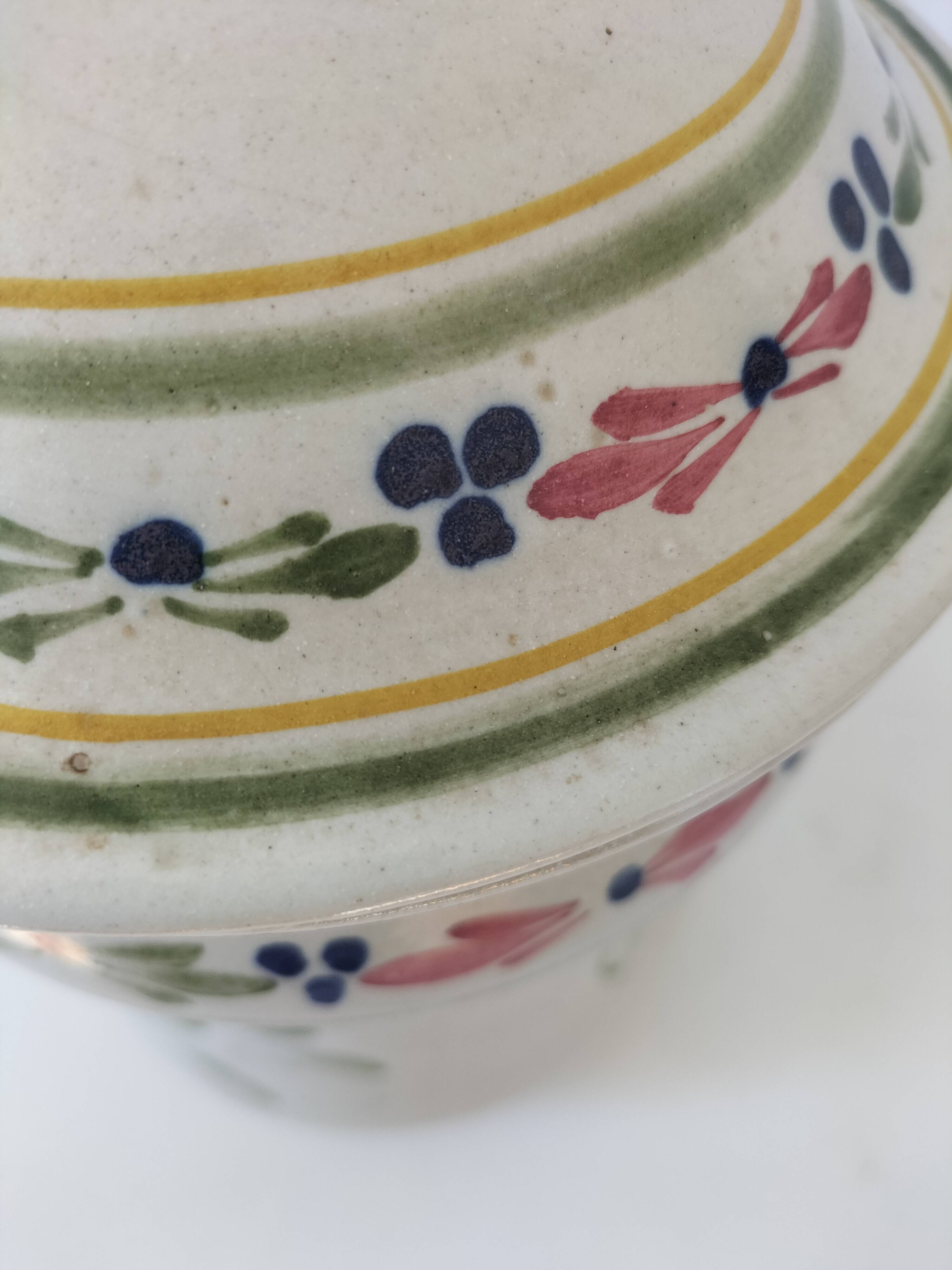 Pot Keraluc Quimper floral Breton hand-painted