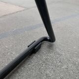 Set of black postmodern Kreuzschwinger chairs by Till Behrens for Schlubach, 1980s.