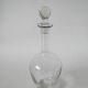 large wine carafe in chiseled glass and faceted stopper 1930