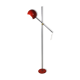 Lampe sur pied articulée italie en métal laqué orange et chromé