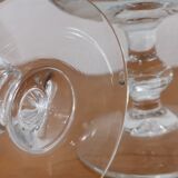 Set of 5 water glasses on feet, grape decoration and Luminarc vine shoot