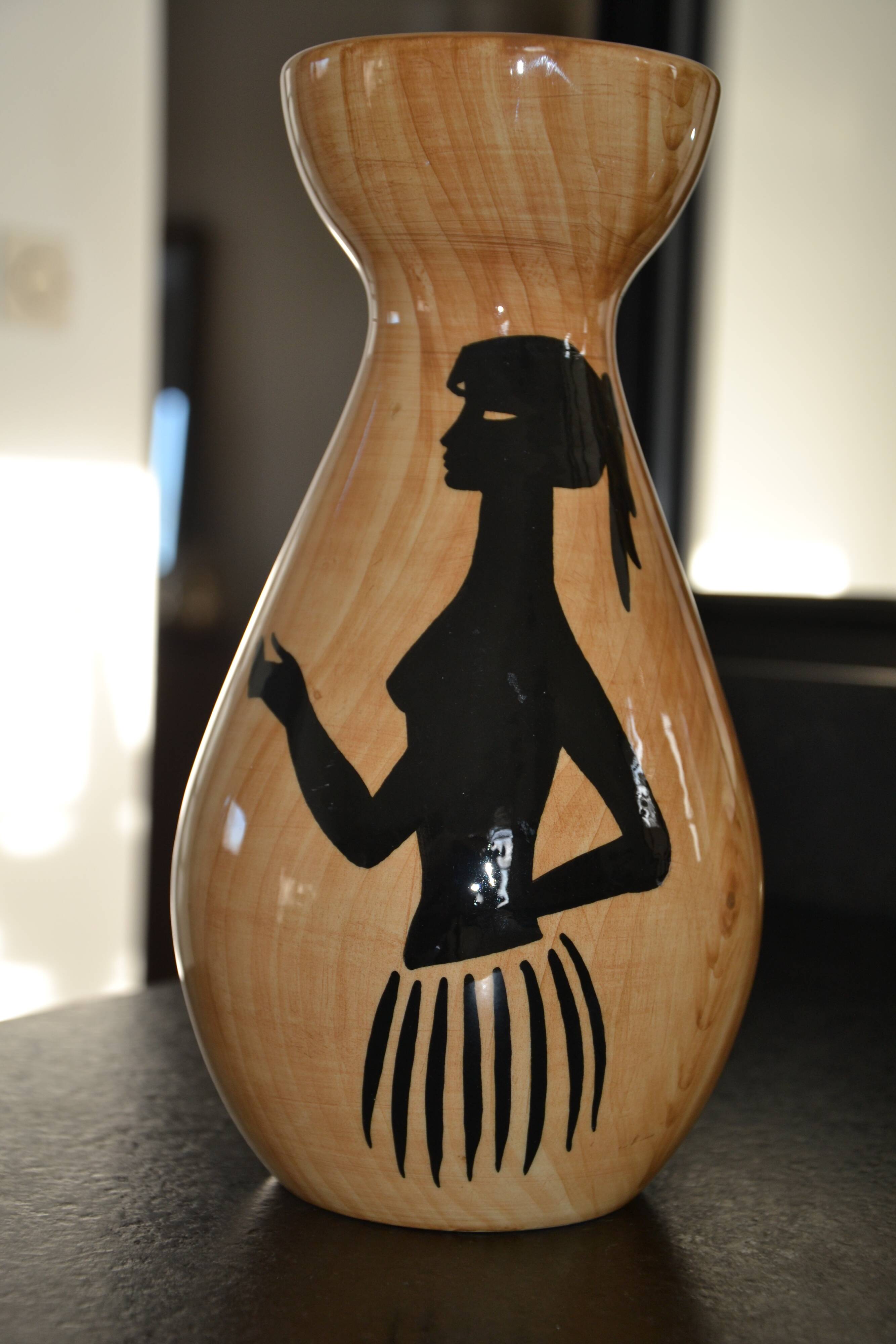 Grandjean Jourdan vase Vallauris 1950s-60s