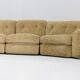 Vintage Italian curved modular chrome sofa 1970s