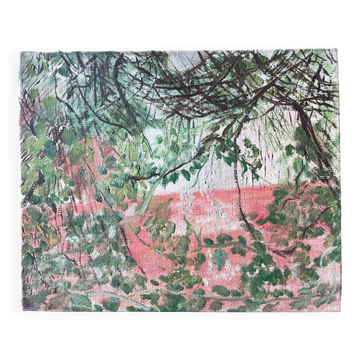 Tableau vintage années 70 paysage