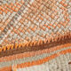 Pale orange herki runner rug 74x392cm