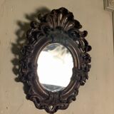 Pair of mirrors in papier mâché, Napoleon lll