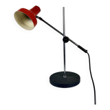 Lampe articulée vintage rouge et chrome – esprit industriel