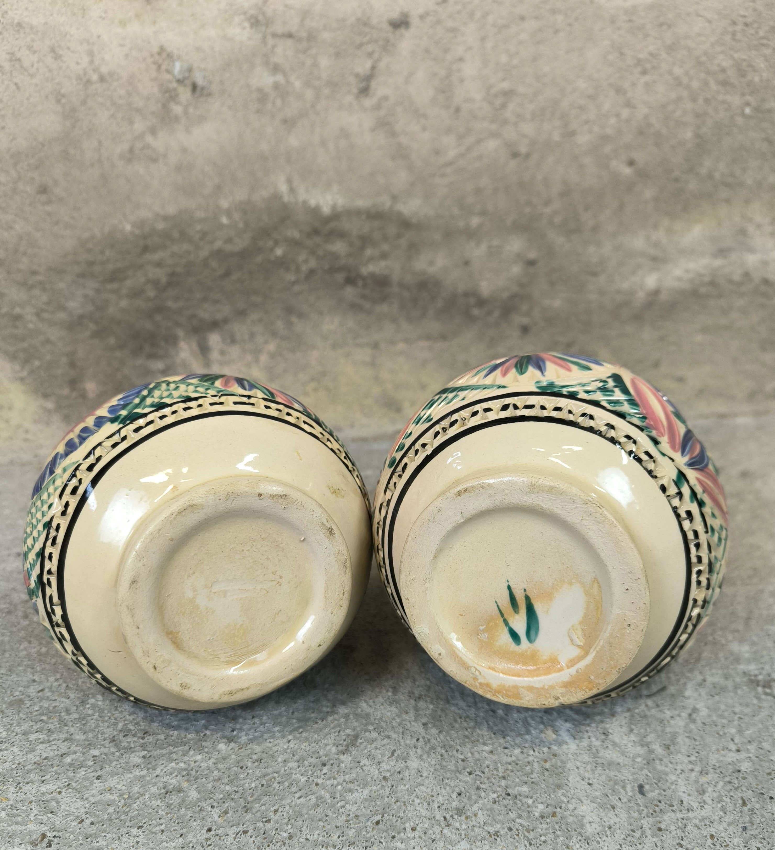 Pair of vintage openwork vases