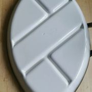 Dish with ceramic compartments