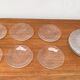 Vintage floral glass plates from Sweden by Ann Wärff for Kosta Boda, set of 11.