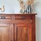 Buffet parisien bois ancien 2 portes panneautées
