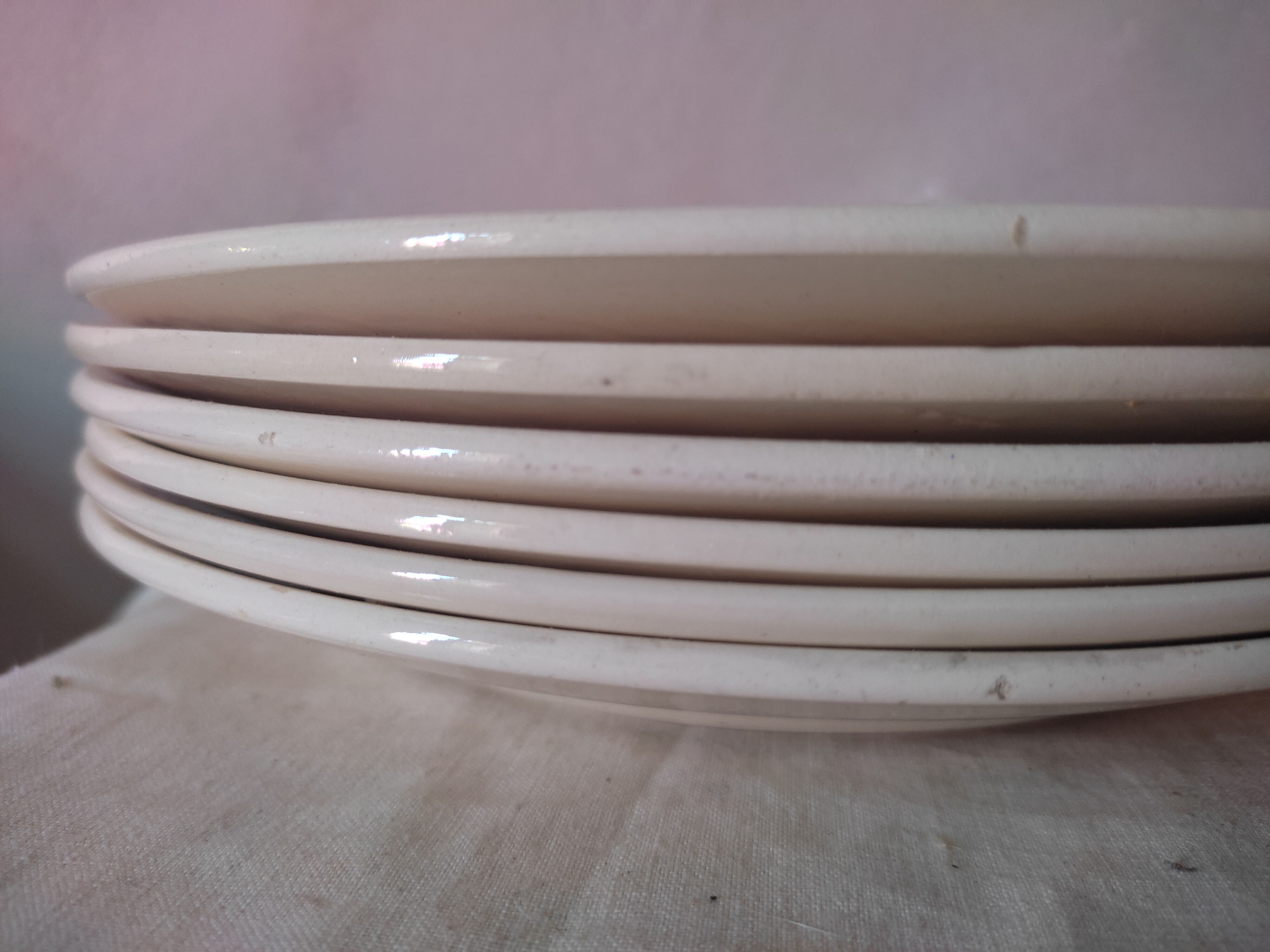 6 assiettes terre de fer Badonviller