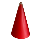 Lamp Teepee SCE cone in vintage red glass 80s