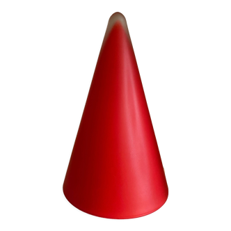 Lampe Teepee SCE cône en verre rouge vintage années 80