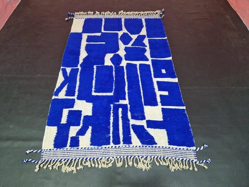 Beni Ourain Berber rug in natural wool, handwoven, 2.5/3.5 m.