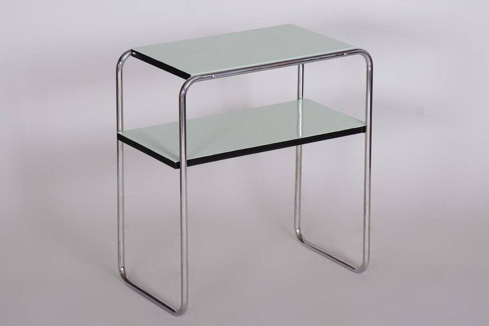 Table d'appoint Art Déco en acier chromé par Marcel Breuer pour Thonet, années 1930.
