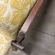 Vintage wooden sofa / armchair with yellow accent