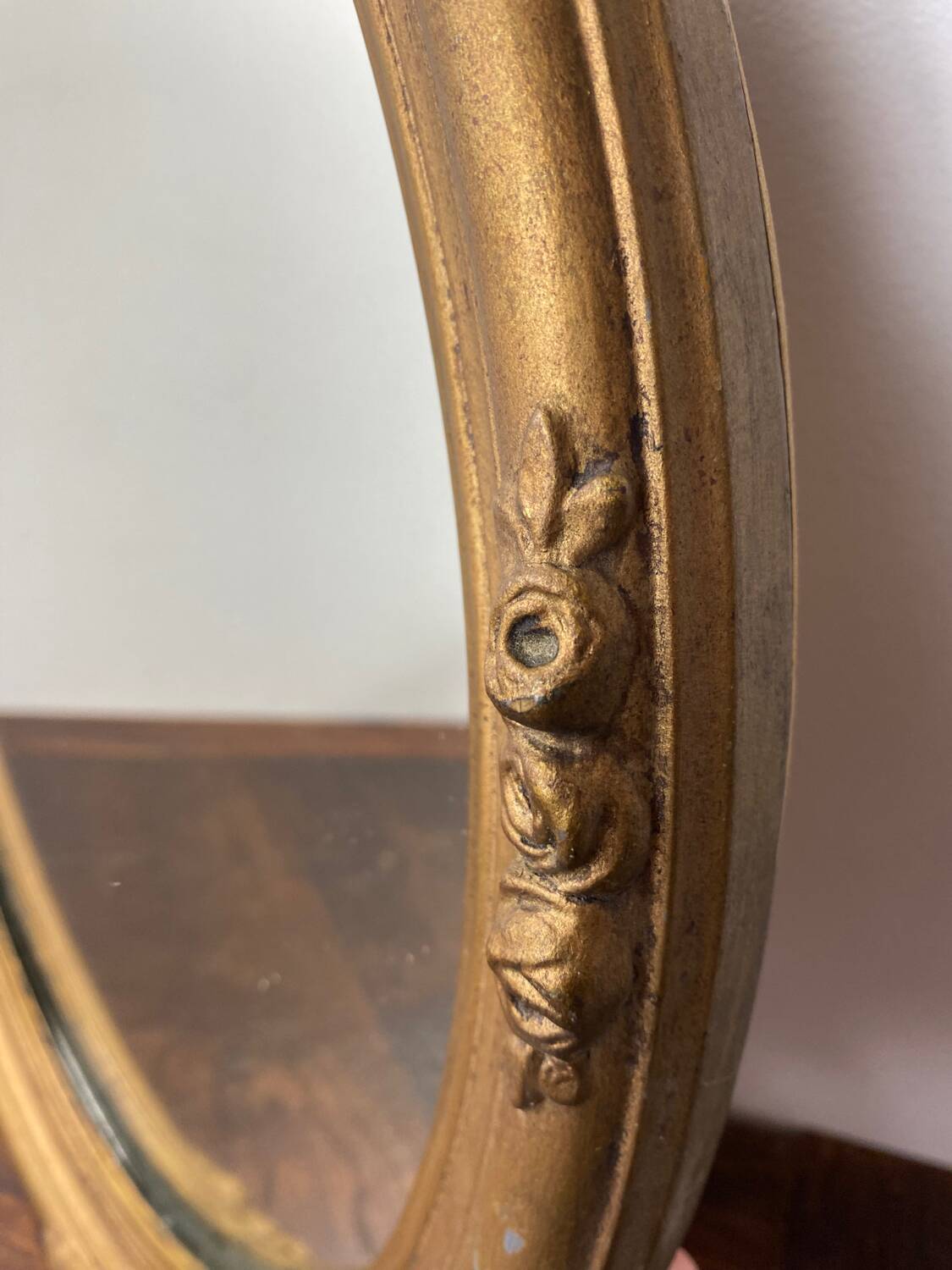 Old wooden mirror