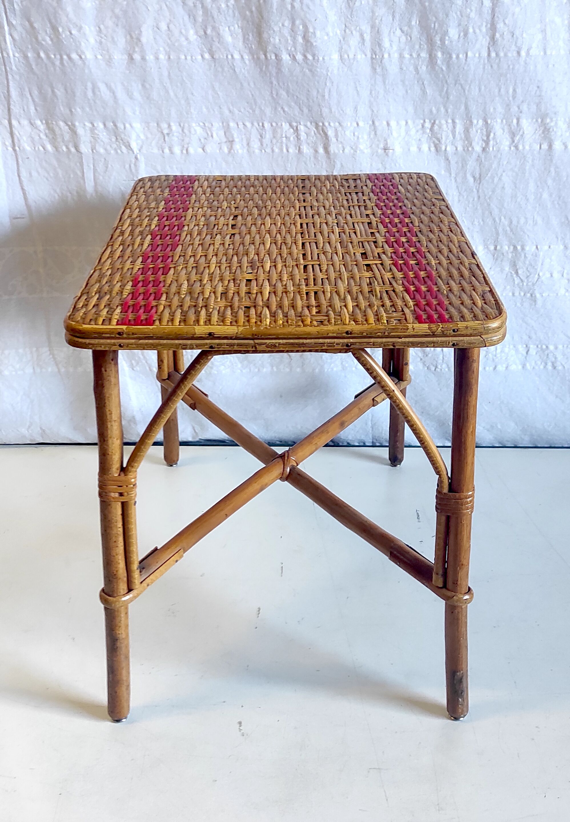 Rattan coffee table – 50s/60s