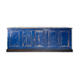 Commercial bank weathered wood panel.