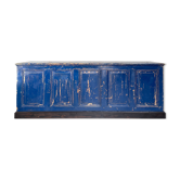 Commercial bank weathered wood panel.